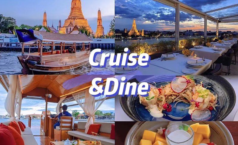 Luxury Cruise & Dine Experience at Above Riva with Wat Arun View Table