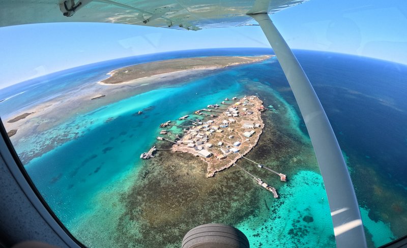 Abrolhos Islands and Pink Lake Scenic Flight tour from Kalbarri