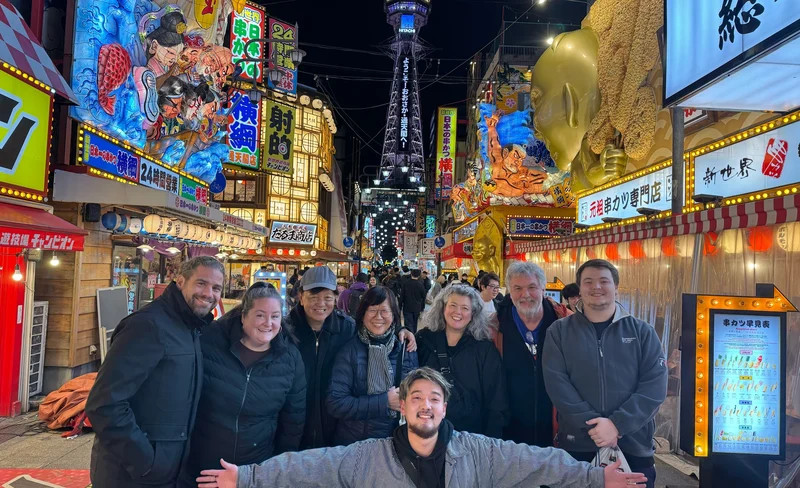 Osaka Shinsekai Night Food Tour with Local Guide