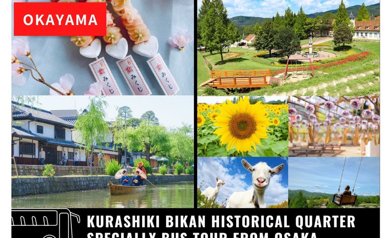 Kurashiki Bikan Historical Quarter & Okayama Forest Park Tour from Osaka