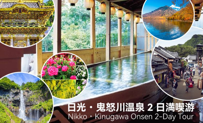 2D1N Toshogu Shrine, Nikko Edomura, Ashikaga Flower Park & Kinugawa Onsen Tour from Tokyo