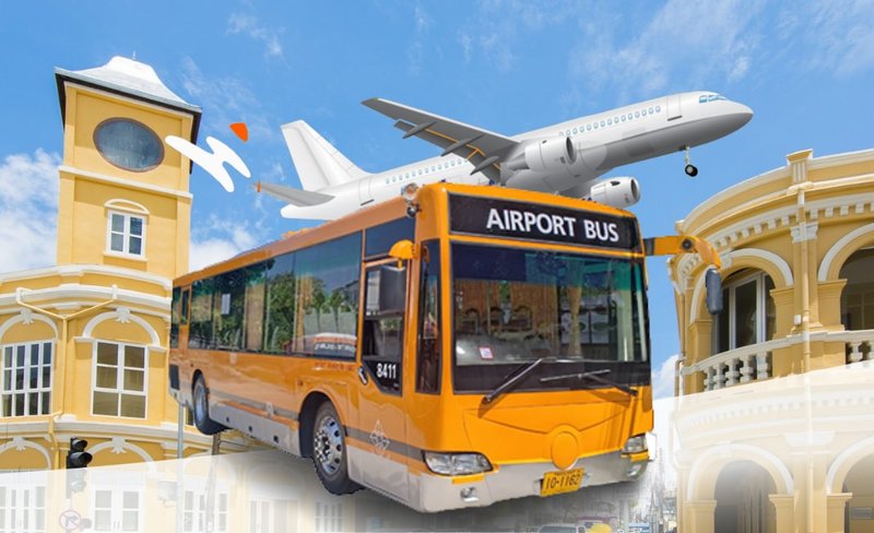 Phuket: Airport Shuttle Bus between Phuket Airport and Phuket Old Town