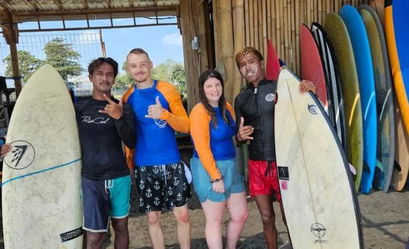 Surfing Lesson in Canggu Bali by Surf Blue Waves