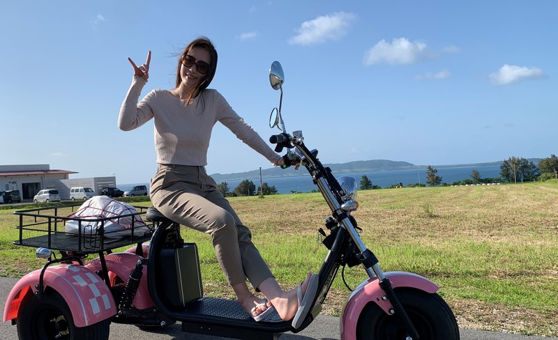 Blaze EV Trike Tour in Ishigaki A Course (Nagura Bay, Fusaki Beach, Kannonsaki Lighthouse and more)