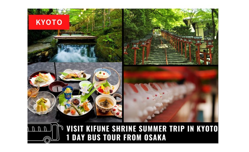 Kifune Shrine & Okazaki Shrine Bus Tour from Osaka with Dinner