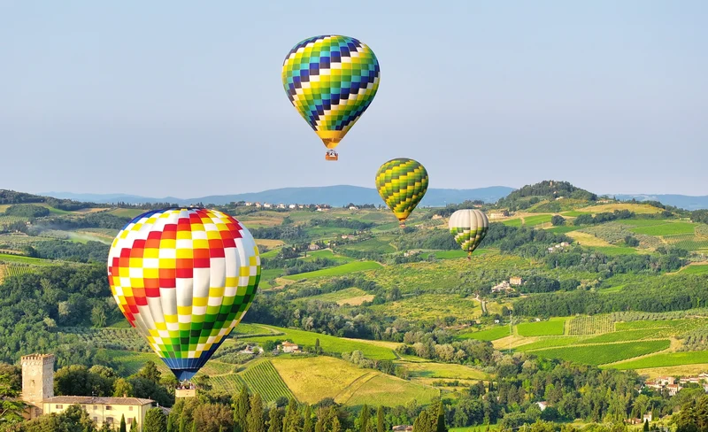 Hot air balloon experience over Tuscany from Florence