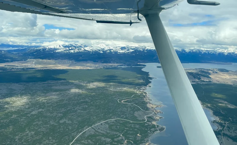 Yellowstone National Park boundary private flight experience