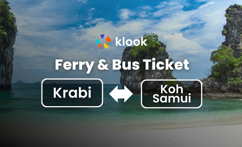 Ferry & Bus Ticket between Krabi and Koh Samui (Nathon Pier) by Lomprayah