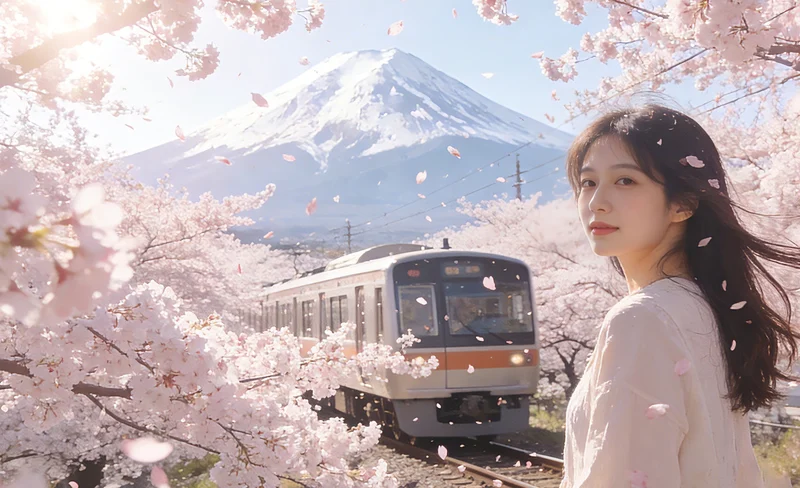 [New way to experience Mount Fuji - Fuji-Q train experience] Fuji-Q train & Lake Yamanaka & Arakurayama Sengen Park & Hikawa Clock Shop & Lake Kawaguchi & Lawson convenience store (Departing from Tokyo)