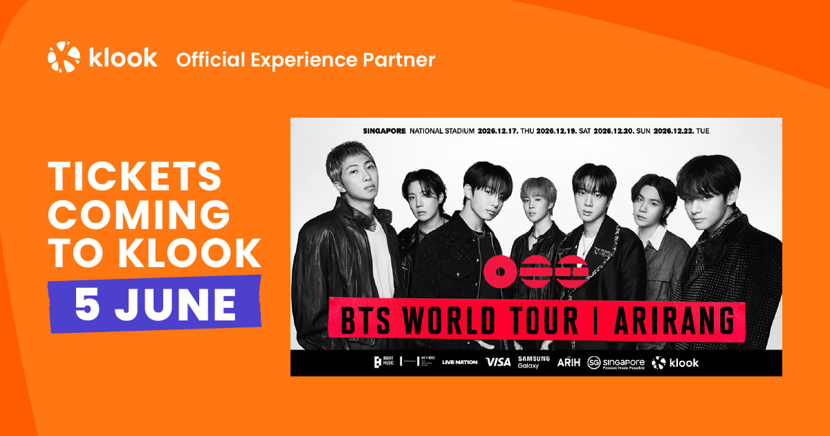 BTS WORLD TOUR 'ARIRANG' IN SINGAPORE 2026: Your Klook Package
