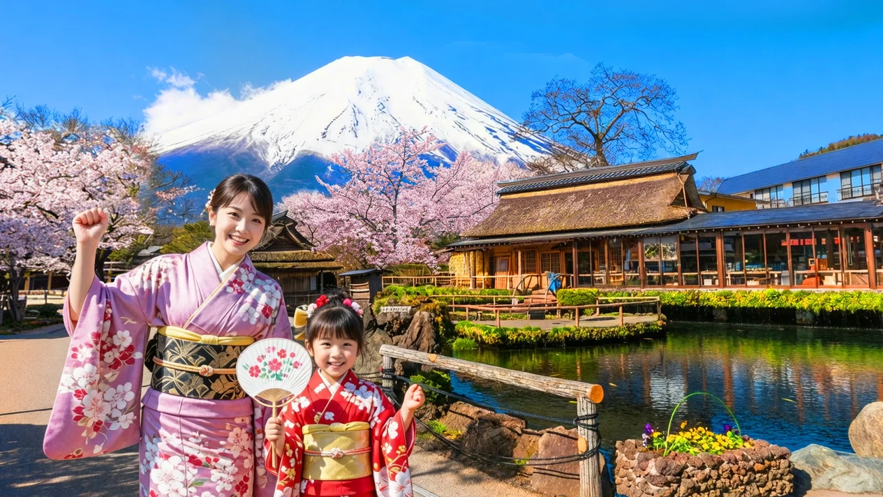 Fuji Internet celebrity beauty & Yamanakako swan boat experience one-day tour (departing from Tokyo)