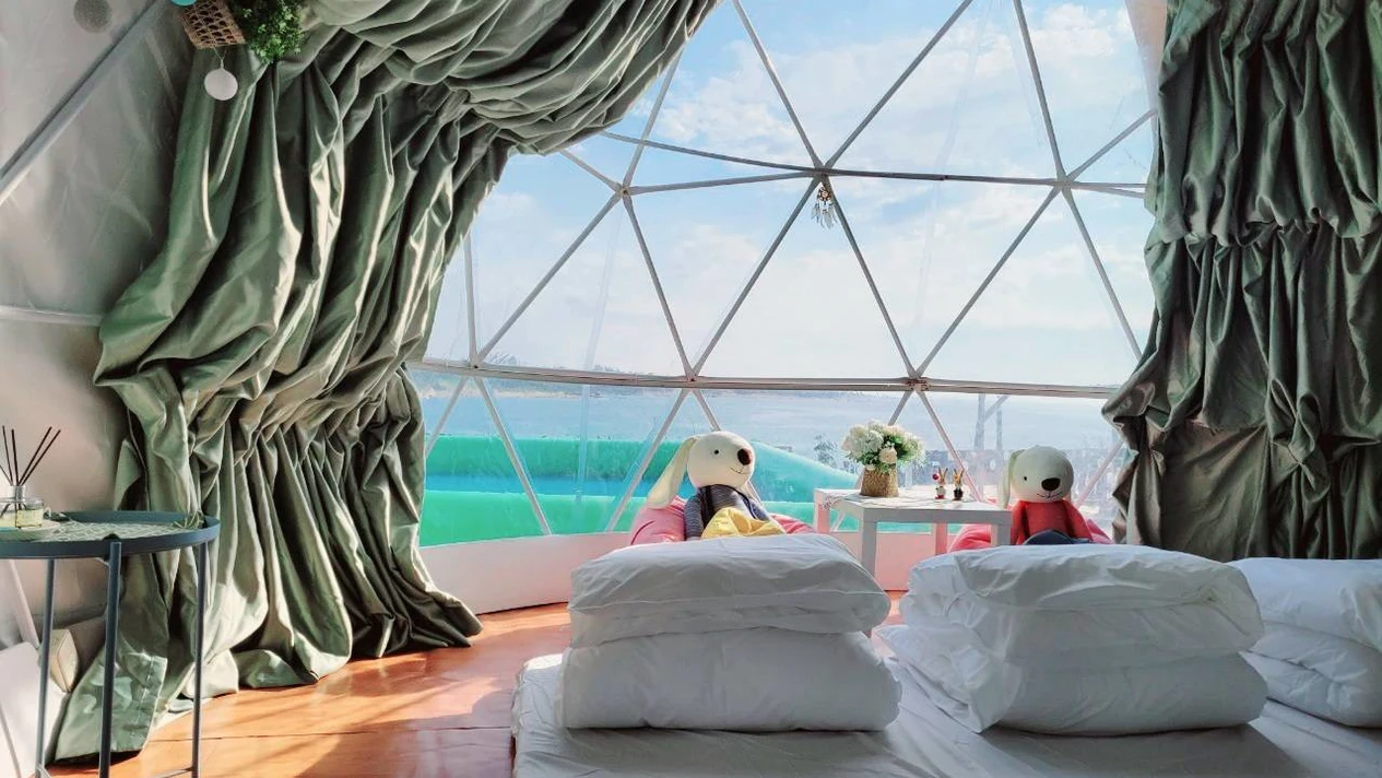 New Taipei Camping | Mermaid Space Rainbow Pavilion | Starry Sky Tent Camping Experience