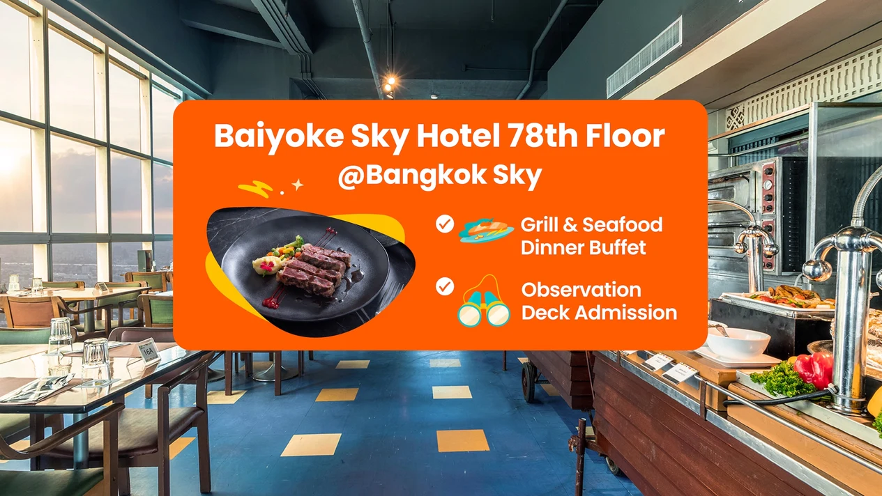 Bangkok Sky Buffet on the 78th floor of Rainbow Sky Hotel (including observation deck tickets)