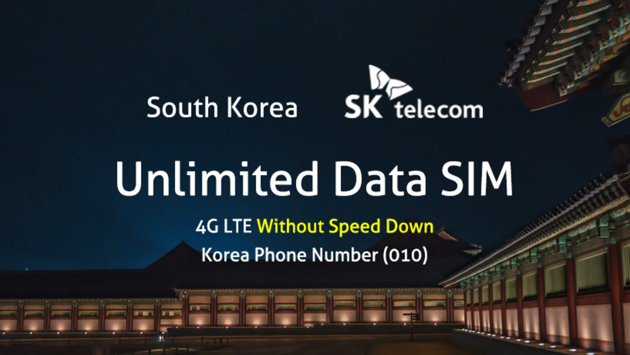 [Special Offer] South Korea SK Telecom 4G LTE Unlimited Data SIM Card