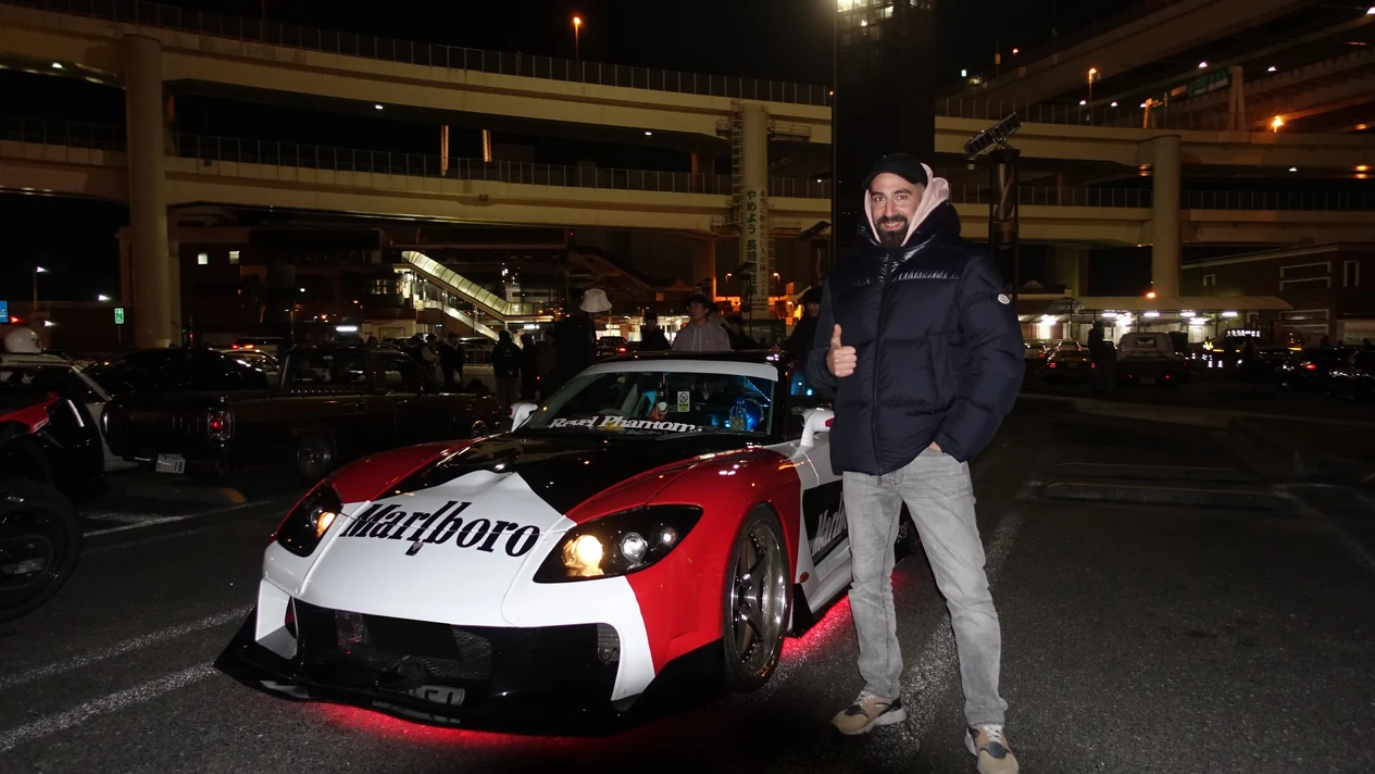 tokyo daikoku parking lot car party and city night view tour with local guide