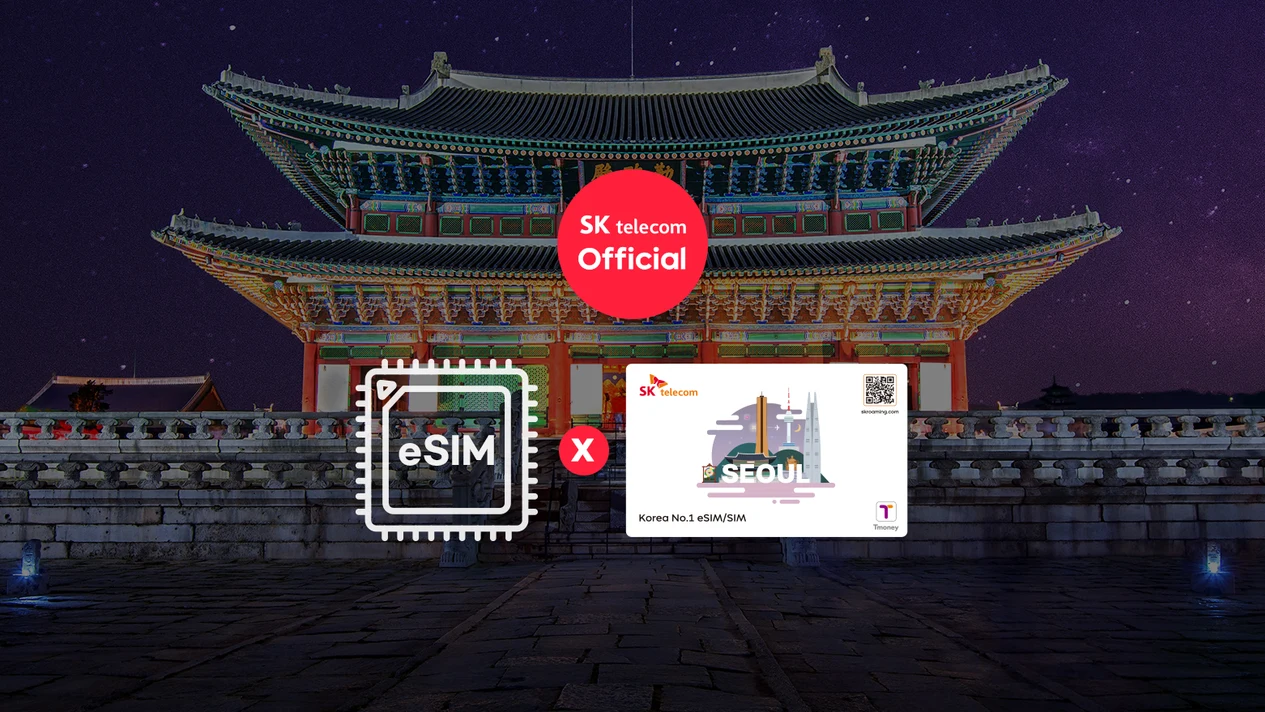 Unlimited data all-you-can-eat eSIM card in South Korea (send by email) - SK Telecom