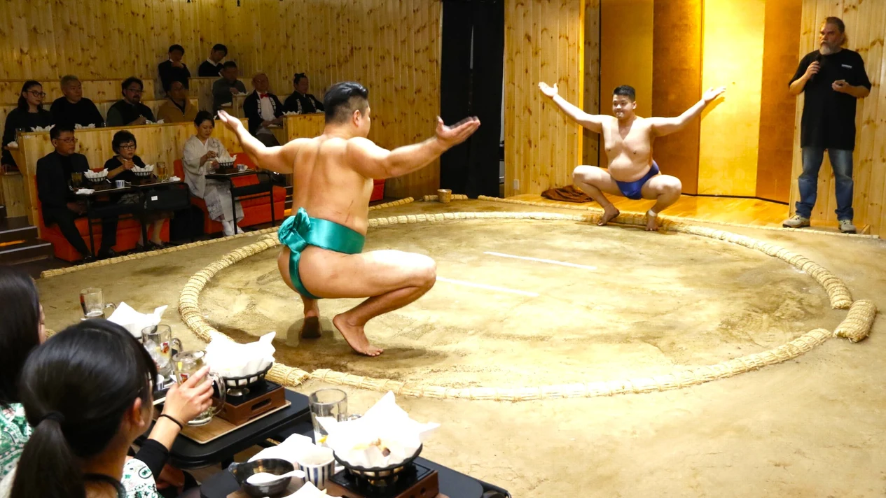 Tokyo Asakusa Sumo Club sumo show ticket (includes sumo hotpot)