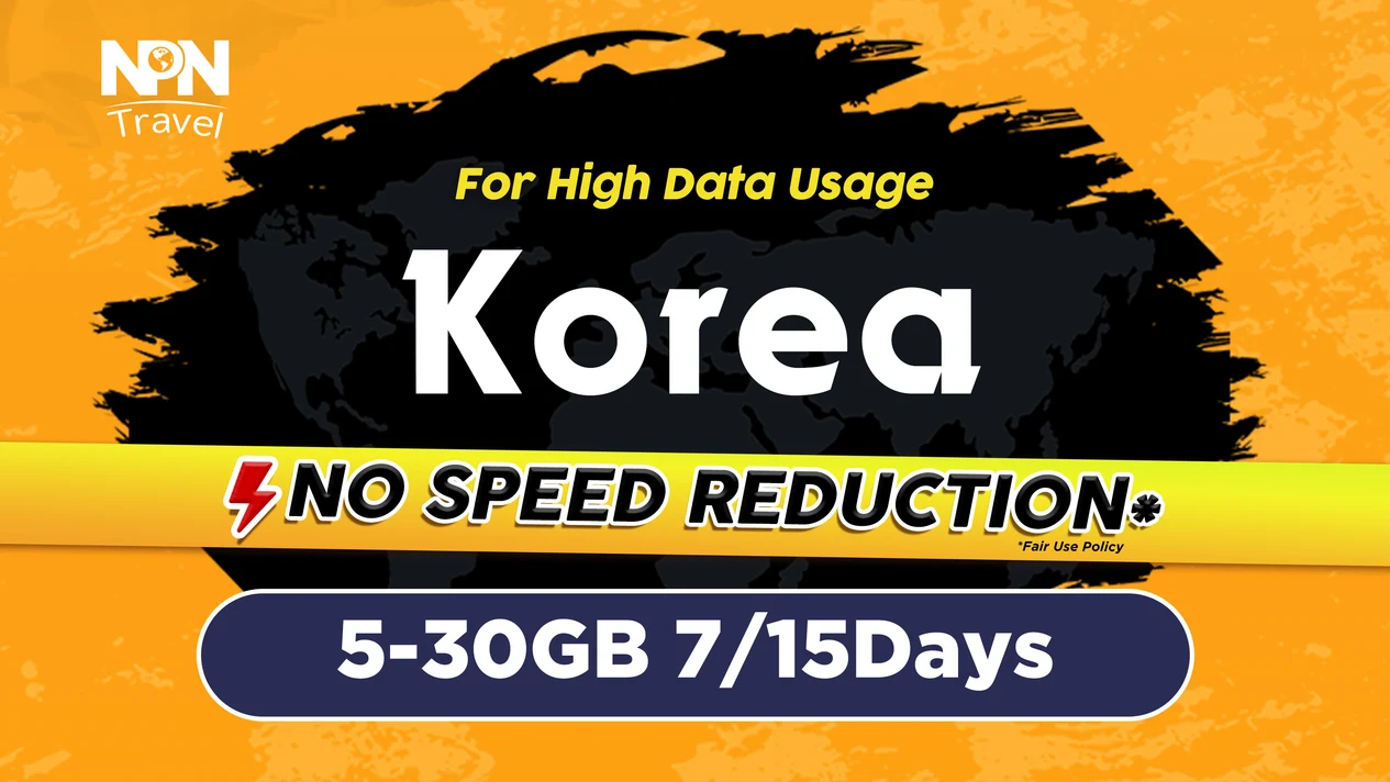 South Korea 7/15 Days 5G/4G SIM Card (5 - 30GB) - Pick Up in Singapore