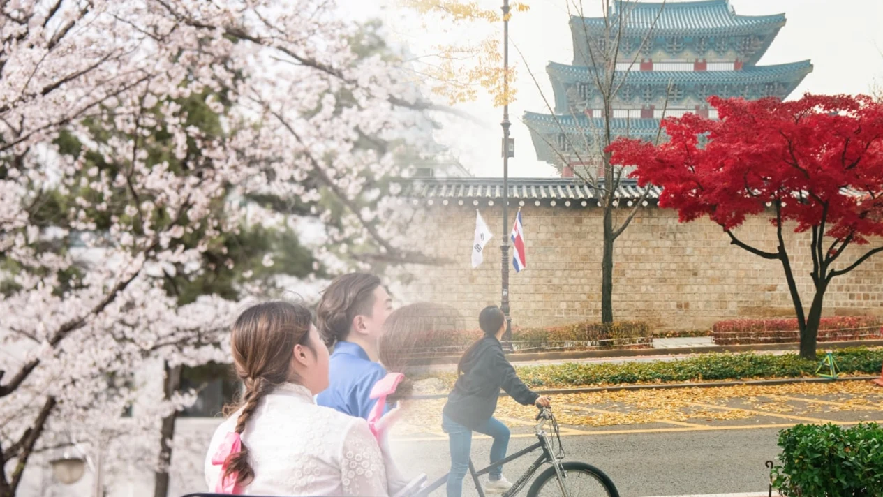 Seoul Bukchon Four Seasons 1.5-Hour Rickshaw Experience