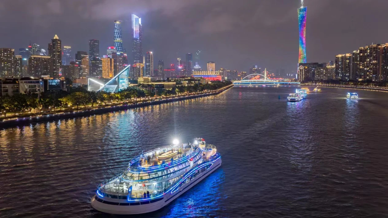 [Near Canton Tower and Haixinsha] Guangzhou Pearl River Night Tour (Dashatou Wharf)