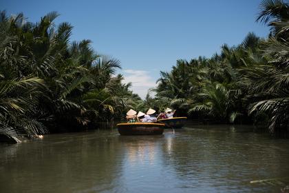 Perahu Keranjang di Hutan Kelapa Hoi An