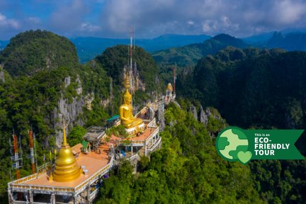 Tour del tempio della grotta della tigre, della piscina di smeraldo e delle sorgenti termali da Krabi