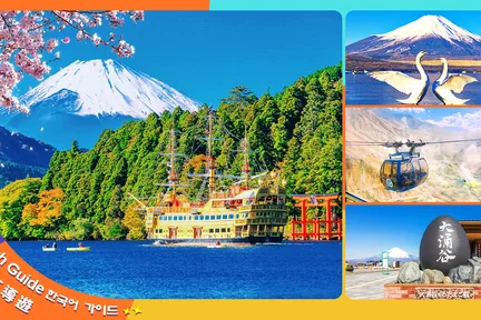 富士山·箱根｜芦之湖水上鸟居·山中湖·大涌谷「水陆空」探索之旅（赠箱根空中缆车）｜东京/新宿出发