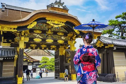 【京都全景一日游】二条城&金阁寺&伏见稻荷大社千本鸟居&岚山渡月桥&和服森林&竹林小径(大阪或京都出发)