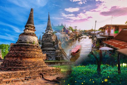 Visite privée d'une journée à Ayutthaya et Amphawa