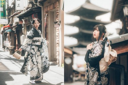 Osaka photography experience: kimono photography, individual, couple, family portraits (not including clothing rental)