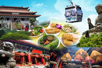 Hong Kong: Lantau Island Big Buddha, Ngong Ping 360 Cable Car, taste Po Lin Temple vegetarian food, pray for blessings day trip