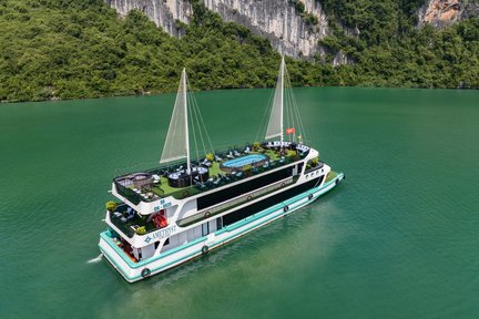 [เส้นทางที่ 2] ทัวร์ฮาลองเบย์หนึ่งวันด้วยเรือสำราญระดับ 5 ดาว โดย Amethyst Cruise