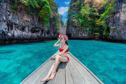 Excursion de plongée en apnée à Hong Island avec point de vue à 360 degrés en bateau à longue queue au départ de Krabi