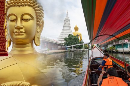 Tour Tham Quan Tượng Phật Lớn (Wat Paknam) và Đi Thuyền Đuôi Dài Trên Kênh ở Bangkok