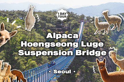 Alpaca World, Suspension Bridge & Luge Day Tour from Seoul