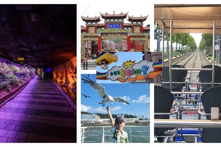 Rail Bike, Gwangmyeong Cave & Seagull Feeding Tour dari Seoul