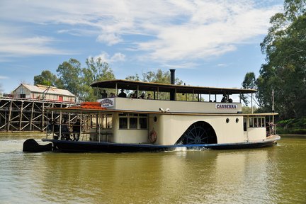 Du Thuyền Paddlesteamer Trên Sông Murray Ở Echuca