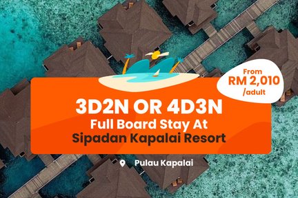 Pakej Full Board 3H2M atau 4H3M di Sipadan Kapalai Resort