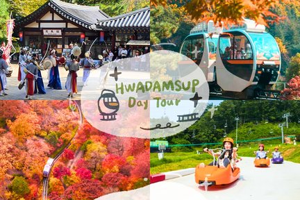 Hwadamsup & Luge & Korean Folk Village One Day Tour dari Seoul