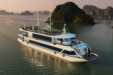 [Route 2] Tagestour durch die Halong-Bucht mit einer 5-Sterne-Diamant-Luxuskreuzfahrt