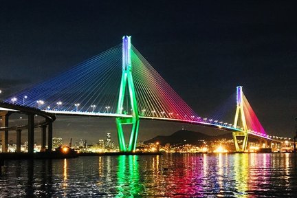 Tour nocturno de Busan con el teleférico de Songdo, The Bay 101, la playa de Gwangalli y el parque costero de Yeongdo