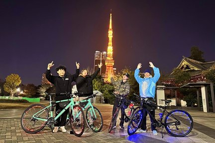 2-Hour Tokyo Neon Bike Tour of the City's Hidden Gems