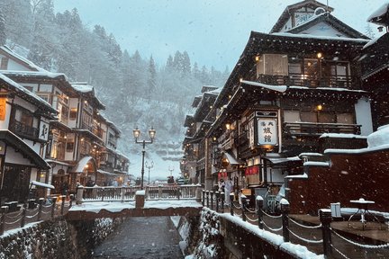 Ginzan Onsen 2-Day Tour: Yamagata Winery & Ginzan Onsen & Fox Village & Zao Ice Trees (Hotel Breakfast & Dinner Included) Depart from Tokyo