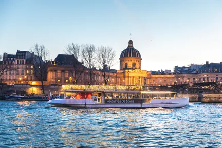 Seine River Evening Sightseeing Cruise and Combo Experience in Paris