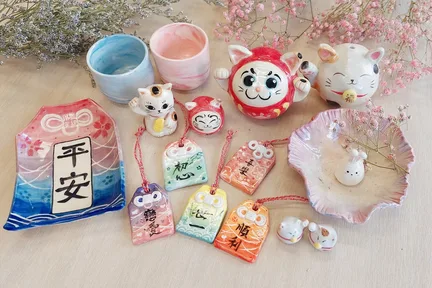 【买一送一】御守/达摩/招财猫工作坊｜陶瓷面授或线上礼物制作｜太子