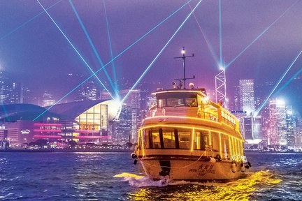 Victoria Harbour Evening Unlimited Drink Cruise by Wing On Travel