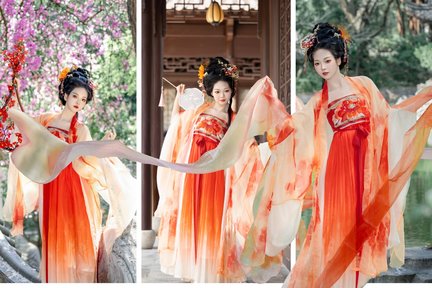 深圳漢服拍攝家庭親子/朋友閨蜜體驗半日遊（漢服租賃+可選含妝造體驗+可選1小時攝影師外景跟拍體驗+服裝精美多樣+優質服務+高品質服裝）