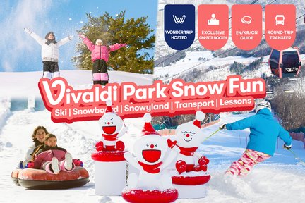 Tour autoguidato di un giorno di Vivaldi Park Snowy Land (navetta da Seoul)