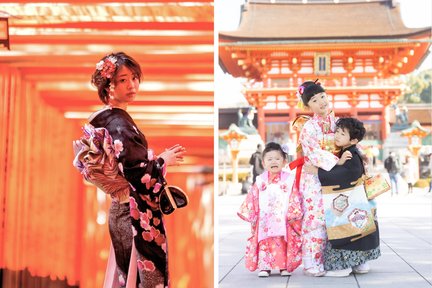 Kimono Rental Experience in Kyoto by Aiwafuku Fushimiinari Shop