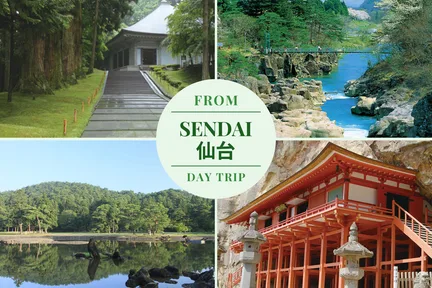 Iwate Genbikei, Chuson-ji Temple Konji Hall, and Takuya Cave Bishamon Hall Day Tour (Depart from Sendai)